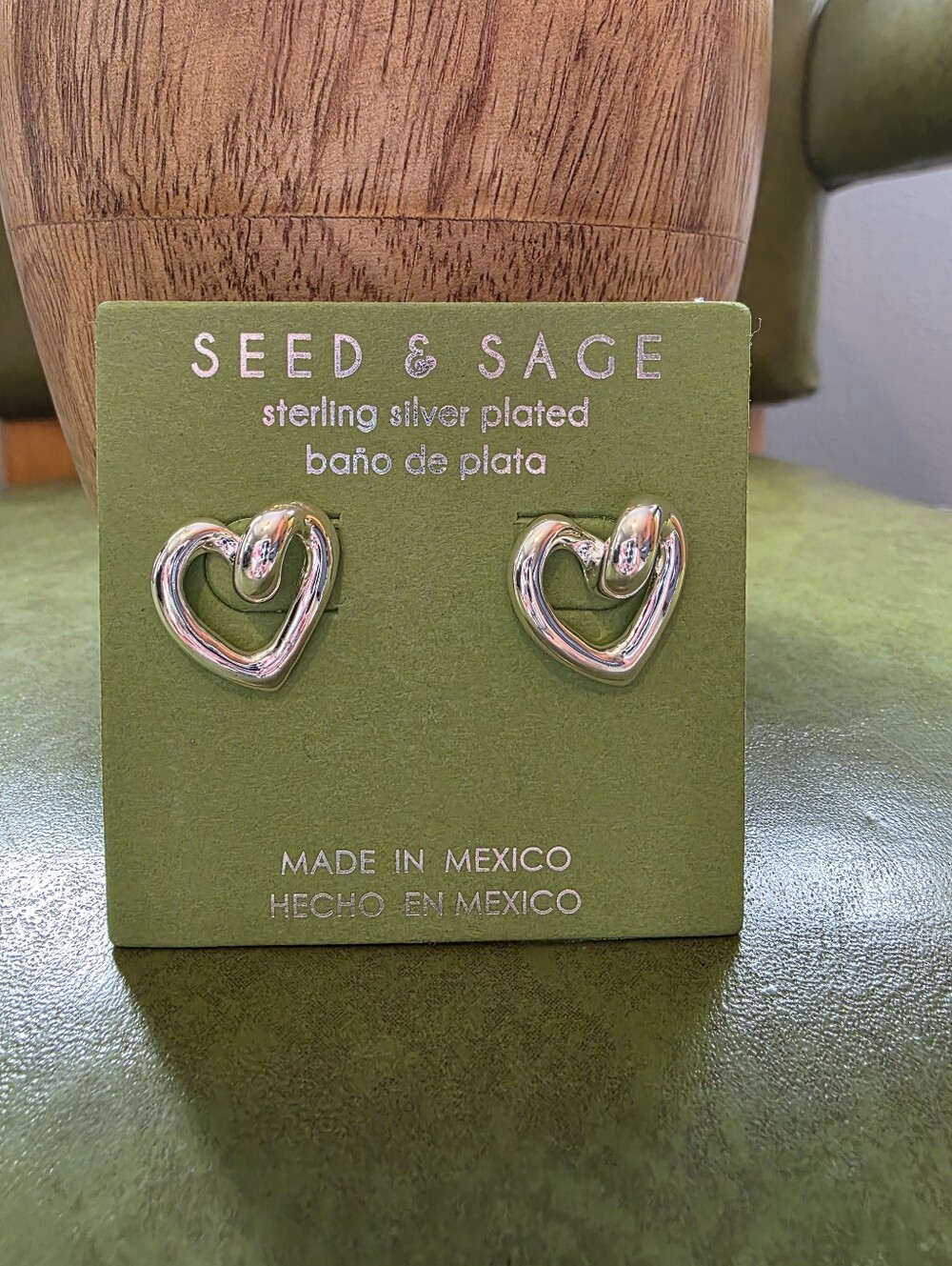 Seed & Sage Sterling Silver-Plated Heart